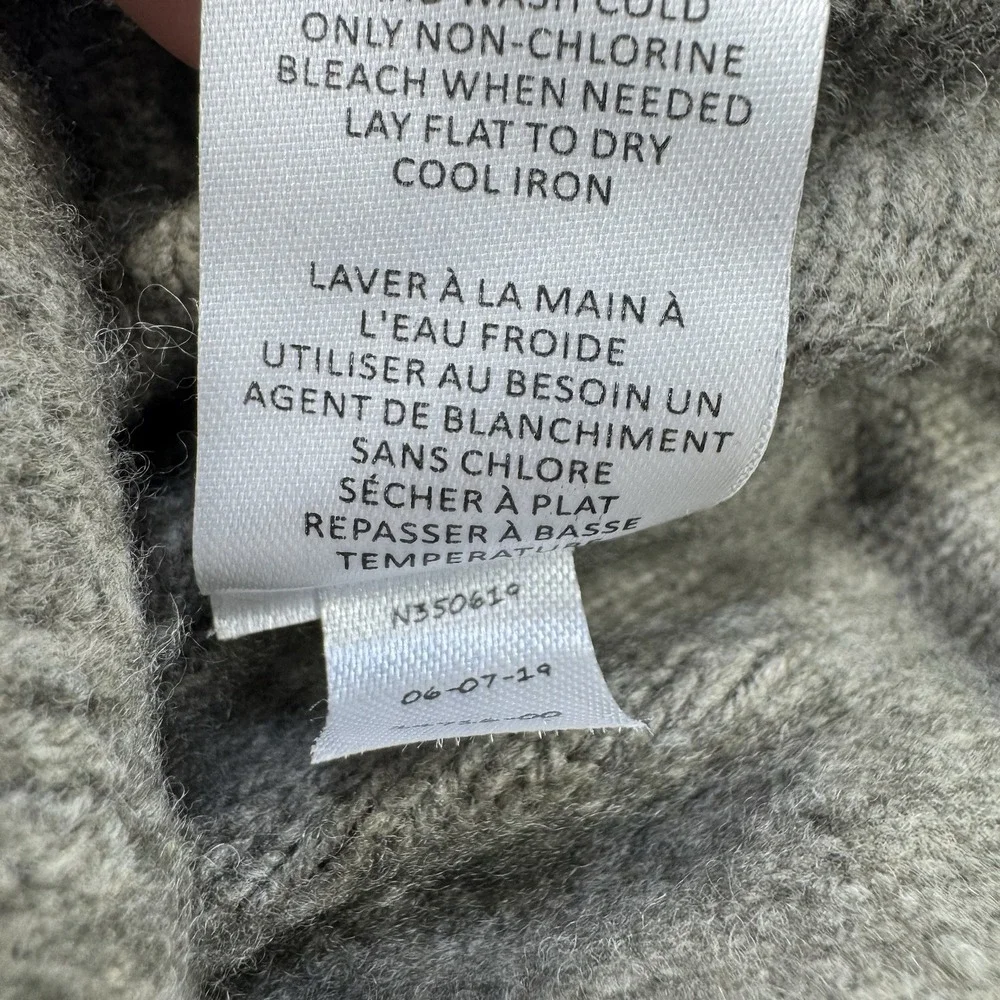 Aventura Sweater Womens Medium / Large Merino Wool Blend Cable Knit Mock Neck - Picture 4 of 13